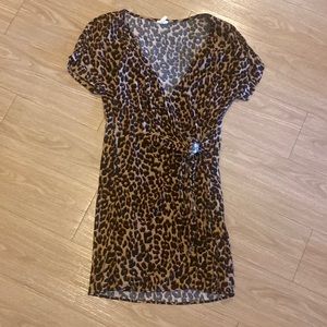 Leopard wrap dress